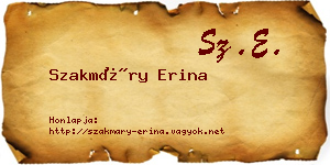 Szakmáry Erina névjegykártya